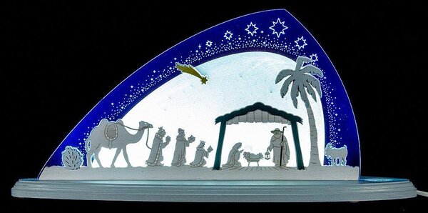 Weigla motivo della nascita di Cristo illuminato