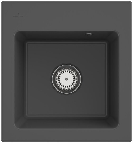 Lavello da cucina Villeroy&Boch, lavello da cucina Subway 45 XS Graphite 475x510mm, larghezza base 45cm