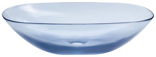BELIANI Lavabo da appoggio blu trasparente solid surface 54 x 36 cm bagno moderno