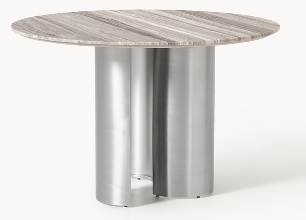 Tavolo da pranzo rotondo con piano in marmo Noam, Ø 120 cm