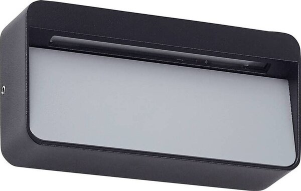 Lucande Applique da esterno a LED Tiburia, nero, alluminio