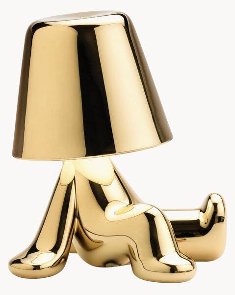 Lampada da tavolo piccola portatile a LED con luce regolabile Golden Brothers Bob