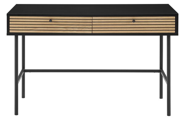 Scrittoio nero/rovere realizzato con impiallacciatura in vero legno