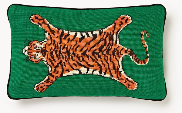 Cuscino decorativo in lana fatto a mano Tiger
