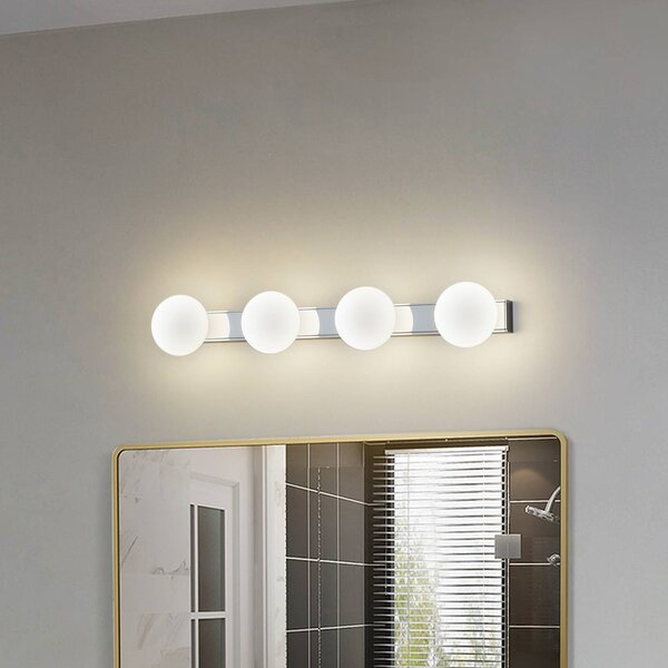 Applique da parete Myrra Lucande, Cromo / Argento, Bagno, Alluminio, Moderno, Applique