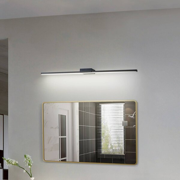 Applique da parete Kivana Lucande, Nero, Bagno, Alluminio, Moderno, Applique
