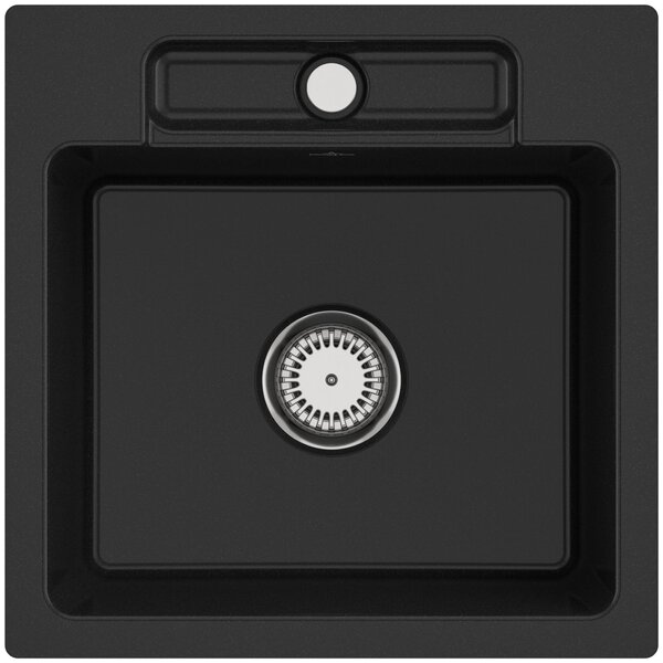 Lavello da incasso V&B Siluet 50 S Flat con scarico, a comando manuale, cromite