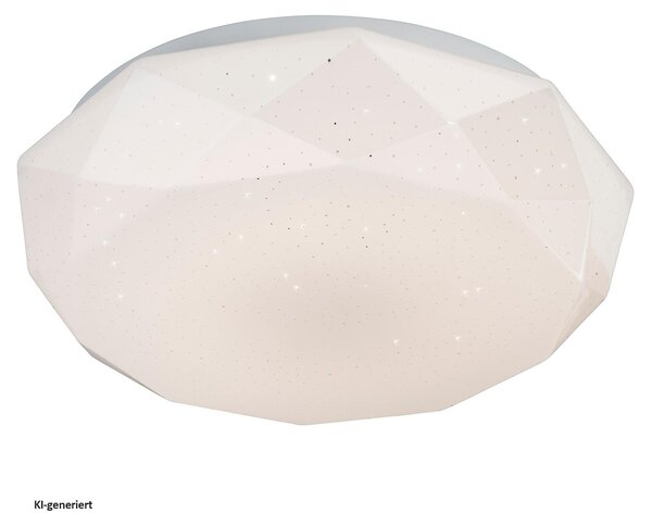 Nino Leuchten LED plafoniera Diamond plastica bianco-diamante 63251807