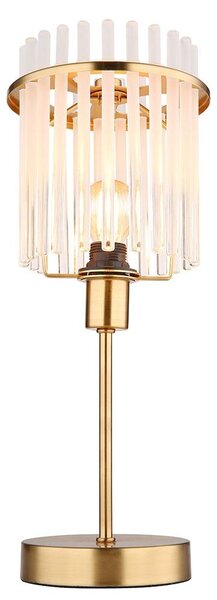 Lampada da tavolo a LED, metallo, oro, aste di vetro, E14, H 37,5 cm