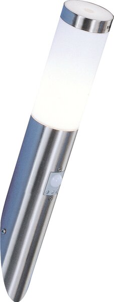 Lampada da parete a LED, acciaio inox, opale, H 40 cm, BOSTON