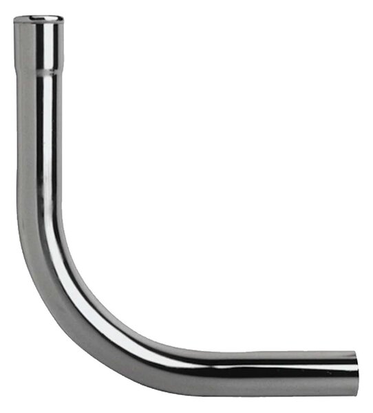 Tecuro curva 90° per tubo di risciacquo Ø 28 mm per valvola di risciacquo WC - ottone cromato