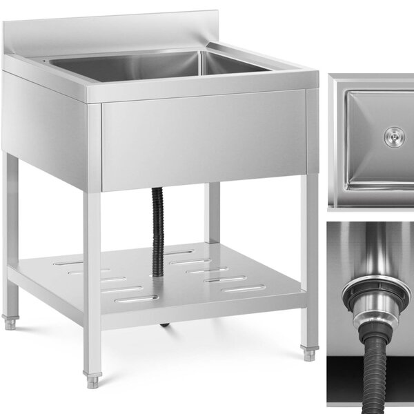 Expondo Royal Catering Lavello - 1 vasca - Acciaio inox - 70 x 70 cm