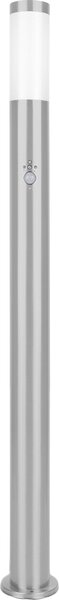 Lampada da giardino Grafner con rilevatore di movimento, acciaio inox, altezza: 110 cm, 1x presa E27, IP44, luce da sentieroLampada da giardino Luce da giardino Luce da stativo per esterni