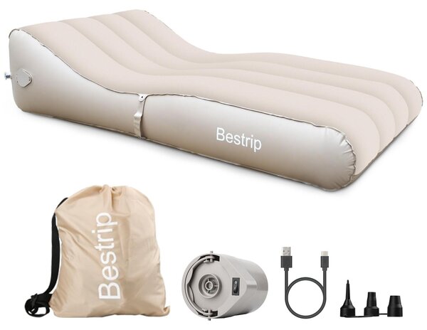 Letto gonfiabile con pompa, taglia XL, 220x110 cm, completo di borsa