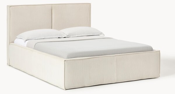 Letto imbottito in velluto a coste Dream