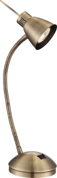 Globo Lighting lampada da tavolo in metallo ottone antico, 1x GU10 LED