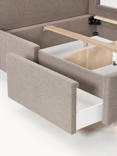 Letto imbottito con cassetti Arche