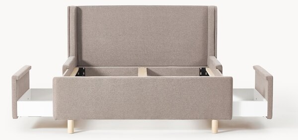 Letto imbottito con cassetti Arche