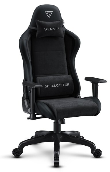 Sense7 Spellcaster FUKU sedia da gioco, poltrona da gioco, sedia da ufficio, sedia da scrivania ergonomica, sedia girevole 120 kg, nero