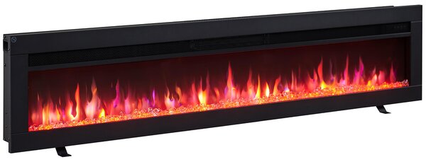 Camino elettrico da incasso BALDERIA Agnes 60 – Potenza termica fino a 1800 W, nero