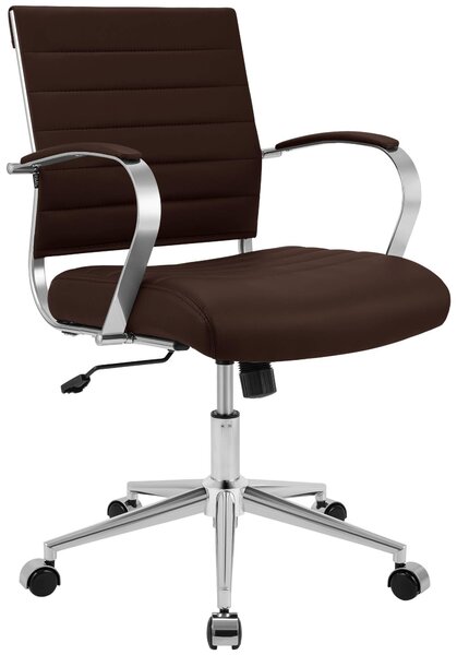 Sedia da ufficio Oakland - ecopelle - Marrone
