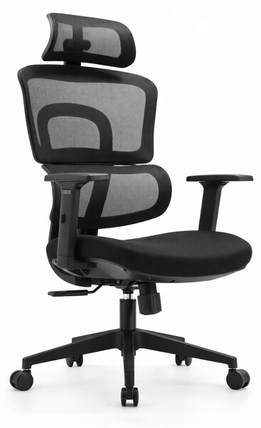 Sedia da ufficio ergonomica con poggiatesta e braccioli regolabili