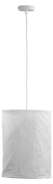 Lampada a sospensione bianca E27 paralume in tessuto Ø 30 cm moderno soggiorno camera da letto sospensione