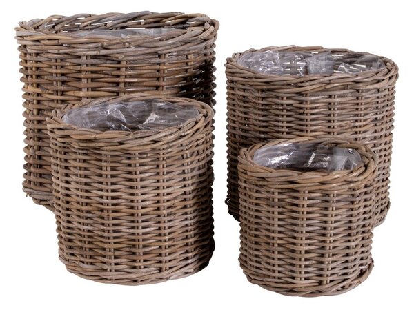 Set di coprivaso in vimini 4 pz ø 40 cm Bogor – House Nordic