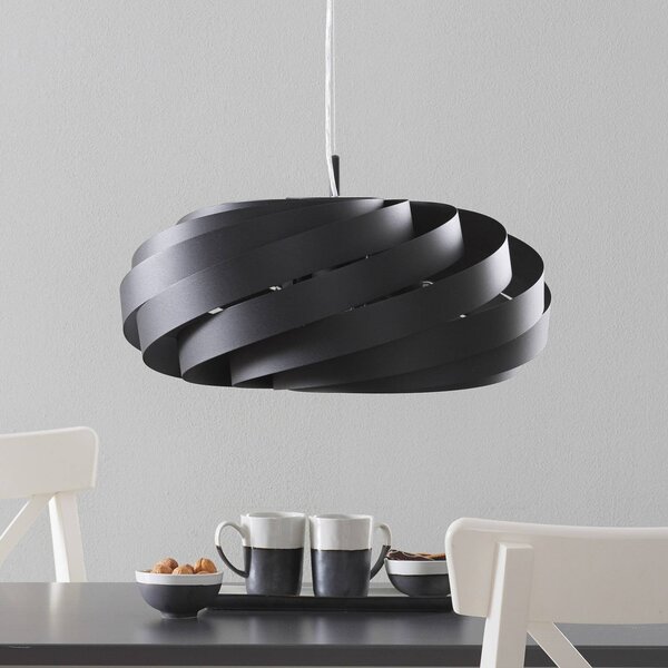 Lampada a sospensione Vento Domiluce, dimmerabile, Nero, Soggiorno / Sala da pranzo, Metallo, Moderno, Lampada a sospensione