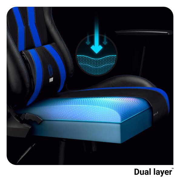 Sedia da gaming Diablo X-Horn 2.0 Normal Size, nero-blu