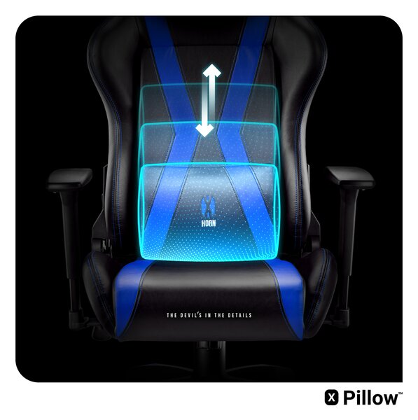 Sedia da gaming Diablo X-Horn 2.0 Normal Size, nero-blu