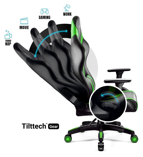 Sedia da gaming Diablo X-Horn 2.0 Normal Size: nero-verde