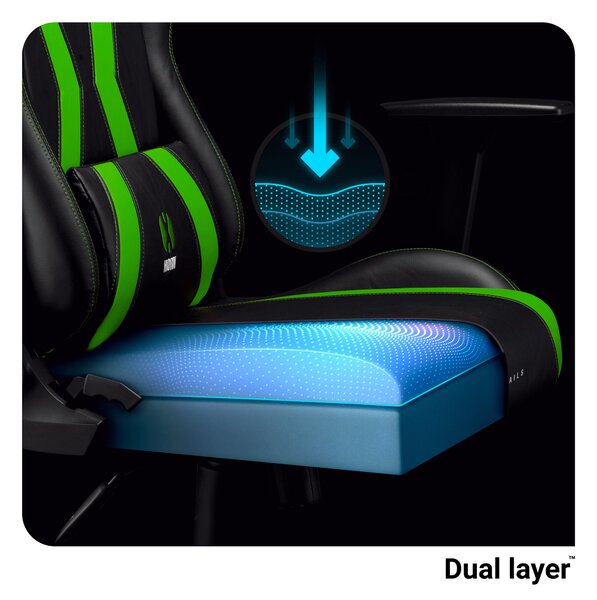 Sedia da gaming Diablo X-Horn 2.0 Normal Size: nero-verde