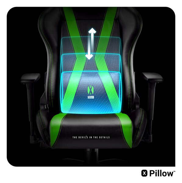 Sedia da gaming Diablo X-Horn 2.0 Normal Size: nero-verde
