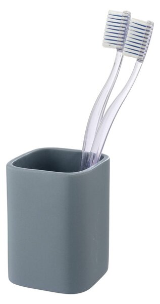 Tazza in ceramica blu per spazzolini da denti Hexa - Wenko
