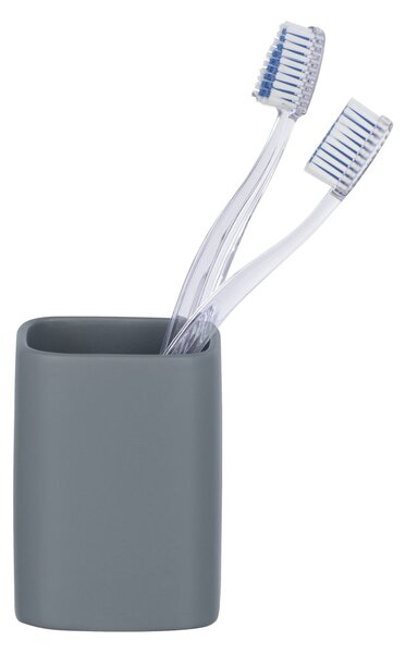 Tazza in ceramica blu per spazzolini da denti Hexa - Wenko