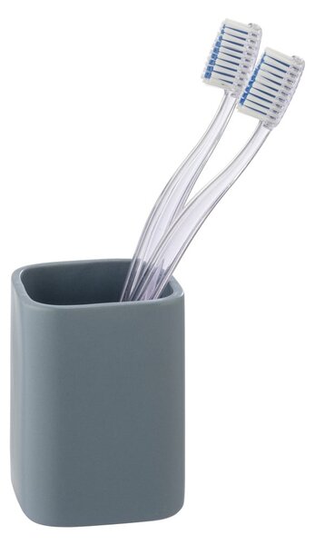 Tazza in ceramica blu per spazzolini da denti Hexa - Wenko