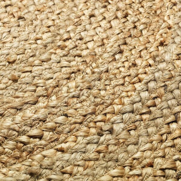 Tappeto rotondo nero/di colore naturale in iuta ø 120 cm Shira – douceur d'intérieur