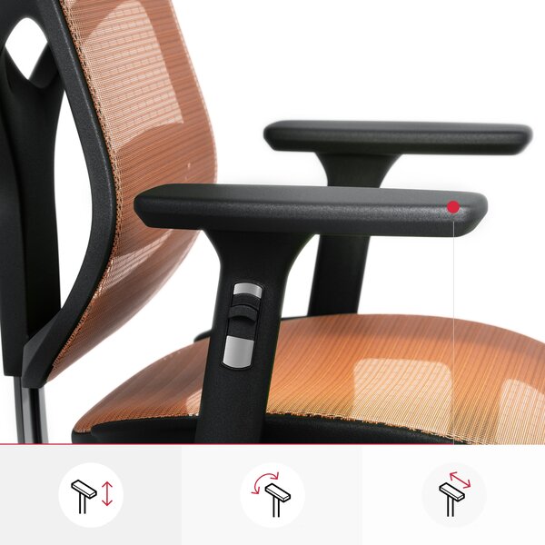 Sedia ergonomica Diablo V-Basic: nero e arancione