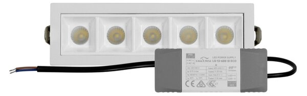 Faro LED da Incasso 12W, Foro 140x35mm, OSRAM LED, Bianco Colore Bianco Naturale 4.000K