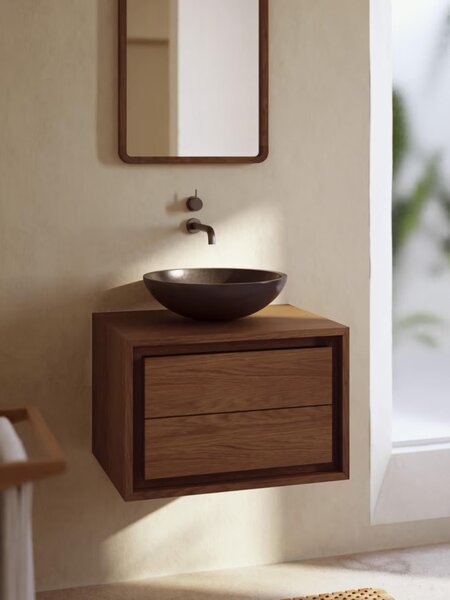 Mobile lavabo in legno di teak Kenta