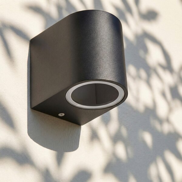 Lampada da parete per esterni Maxkomfort 1267-BK1, 1x GU10 IP44 alluminio nero