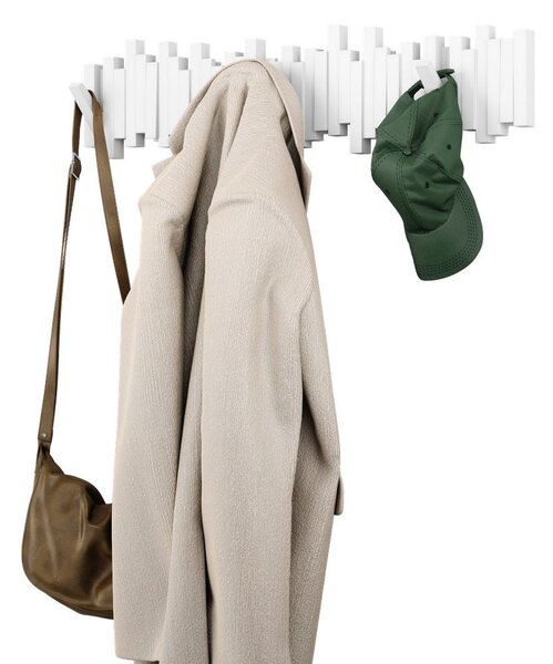 Attaccapanni da parete bianco in plastica 72 cm Sticks – Umbra