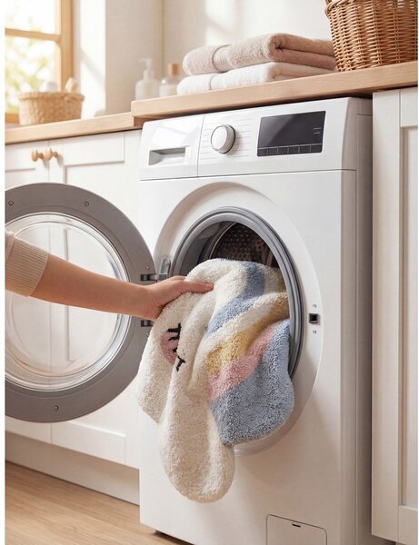Tappeto per bambini color crema in cotone lavabile/tessuto a mano 140x200 cm Snuggle Nappi – Hanse Home
