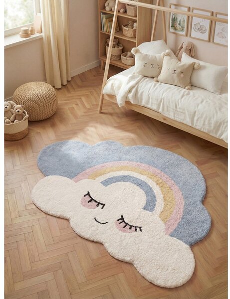 Tappeto per bambini color crema in cotone lavabile/tessuto a mano 140x200 cm Snuggle Nappi – Hanse Home