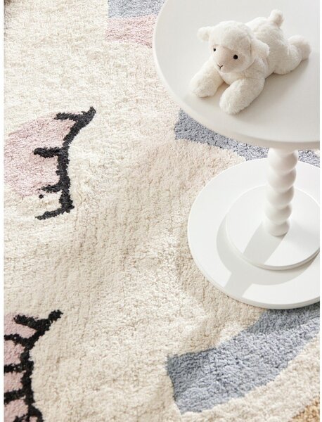 Tappeto per bambini color crema in cotone lavabile/tessuto a mano 140x200 cm Snuggle Nappi – Hanse Home
