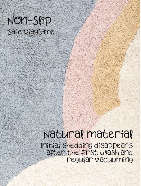 Tappeto per bambini color crema in cotone lavabile/tessuto a mano 140x200 cm Snuggle Nappi – Hanse Home