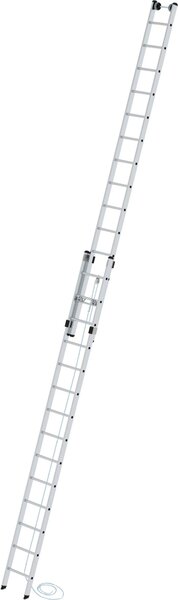 Scala di accesso a fune in 2 parti senza traversa 2x14 pioli