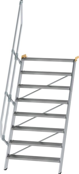 Scala 60° larghezza gradini 1000 mm 8 gradini alluminio nervato