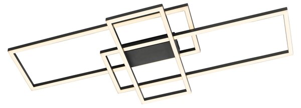 Casa NOVA plafoniera ARTIO LB 100x70 cm nero Lampada da soffitto